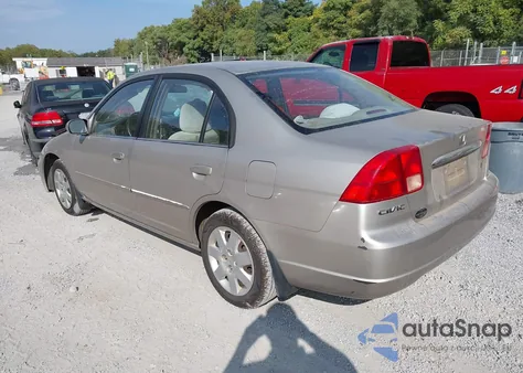 2001 Honda Civic Ex z USA, uszkodzony, nr VIN 1HGES26701L047885